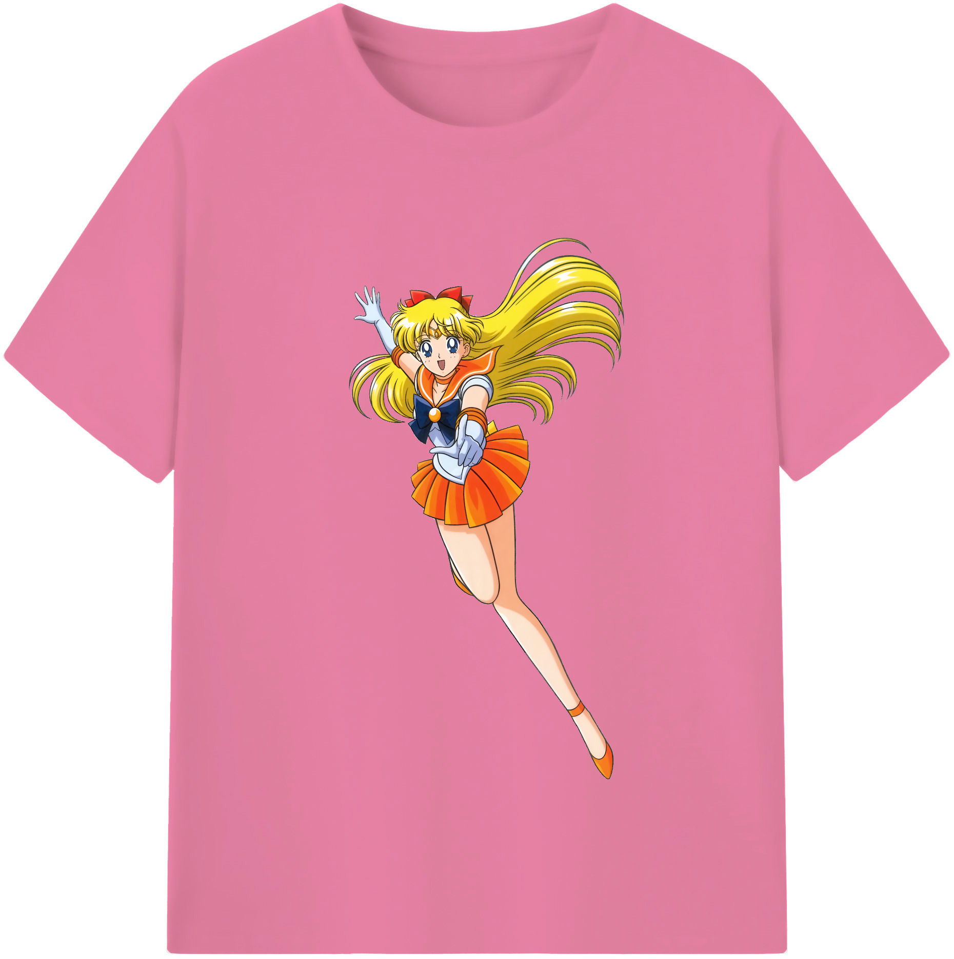 （画像用） 美少女戦士セーラームーン 愛野 美奈子 あいの みなこ Sailor Moon Aino Minako 綿100％半袖Tシャツ（フロントプリント）
